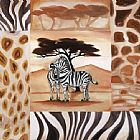 Alfred Gockel Canvas Paintings - Animals of the Veldt - Zebras
